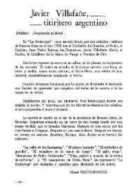 Javier Villafañe, titiritero argentino