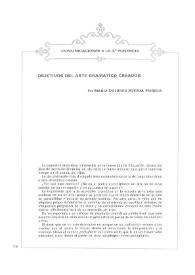 Objetivos del arte dramático creador
