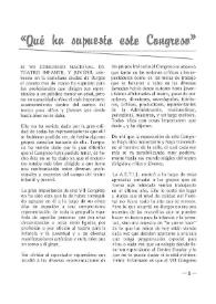 'Qué ha supuesto este Congreso'