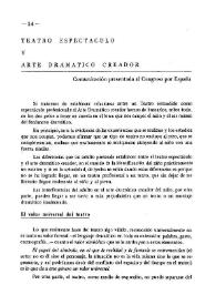 Teatro Espectáculo y Arte Dramático Creador