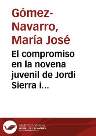 El compromiso en la novena juvenil de Jordi Sierra i Fabra con referencia especial a 