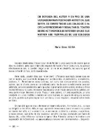 En defensa del autor y en pro de una verdadera manifestación artística que surta de obras todos los colegios e incite a representar y resaltar el...