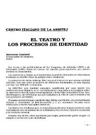 El teatro y los procesos de identidad