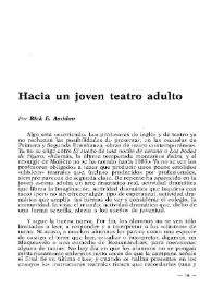 Hacia un joven teatro adulto