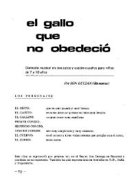El gallo que no obedeció