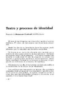Teatro y procesos de identidad