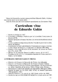 Curriculum Vitae de Eduardo Galán