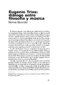 Eugenio Trías: diálogo entre filosofía y música [Reseña]