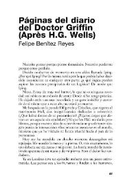 Páginas del diario del Doctor Griffin (Après H.G.Wells)