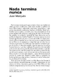 Nada termina nunca [Reseña]
