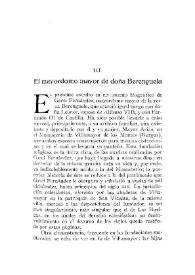 El mayordomo mayor de doña Berenguela