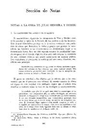 Notas a la obra de Julio Herrera y Reissing