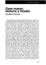 'Caza mayor', historia y ficción