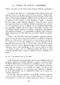 La poesía de Eladio Cabañero (Glosa, recuento y comentario del volumen en 'Poesía, 1956-1970')