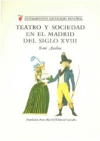 Teatro y sociedad en el Madrid del siglo XVIII