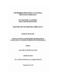 Potenciación de las habilidades de pensamiento matemático a través de la resolución de problemas