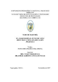 El juego desde el punto de vista didáctico a nivel de educación prebásica