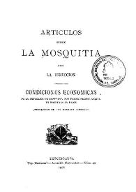 Artículos sobre La Mosquitia por la dirección. Condiciones económicas de la República de Honduras