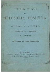 Principios de filosofía positiva