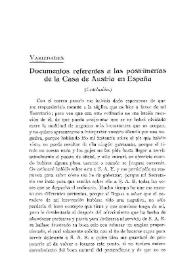 Documentos referentes a las postrimerías de la Casa de Austria en España [1700-1703] (Conclusión)