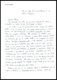 Carta de Jaime de Armiñán a Francisco Rabal. Octubre de 1989