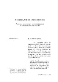 Acciones, medios y consecuencias. Algunas reflexiones acerca del dolo directo en segundo grado