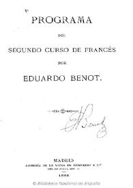 Programa del segundo curso de francés