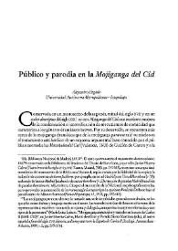 Público y parodia en la 'Mojiganga del Cid'