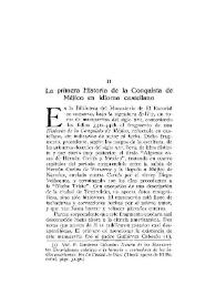 La primera Historia de la Conquista de Méjico en idioma castellano