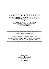 Artículo literario y narrativa breve del Romanticismo español