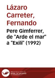 Pere Gimferrer, de 