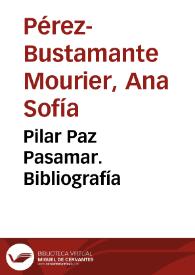 Pilar Paz Pasamar. Bibliografía