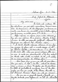 Carta de José García Bosquet a Rafael Altamira. Salina Cruz (México), 8 de enero de 1910