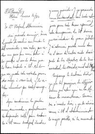 Carta de Juan Bances a Rafael Altamira. La Habana, 10 de enero de 1910