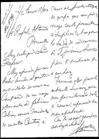 Carta de F. de Nans a Rafael Altamira. 15 de enero de 1910