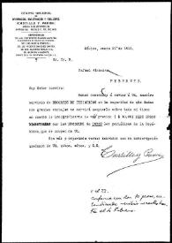 Carta de Castillo y Parra a Rafael Altamira. México, 21 de enero de 1910