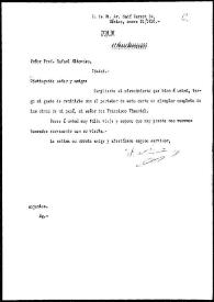 Carta de Francisco Pimentel F. a Rafael Altamira. México, 31 de enero de 1910