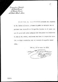 Carta de Miguel F. Martínez a Rafael Altamira. México, 31 de enero de 1910
