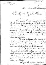 Carta de José Nicolás Matienzo a Rafael Altamira. Buenos Aires, 20 de septiembre de 1909