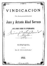 Vindicación : en el ruidoso proceso por envenamiento