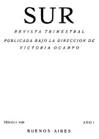 Sur : revista trimestral. Año I, verano 1931