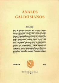 Anales galdosianos. Año XII, 1977