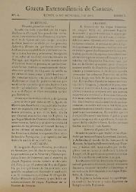 Gazeta de Caracas. Núm. 3, lunes 31 de octubre de 1808