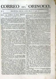 Correo del Orinoco. Núm. 5, 25 de julio de 1818