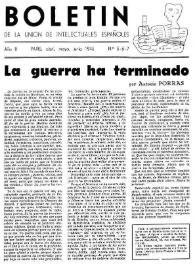 Boletín de la Unión de Intelectuales Españoles. Año II, núm. 5-6-7, abril, mayo, junio 1945