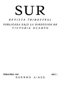 Sur : revista trimestral. Año I, primavera 1931