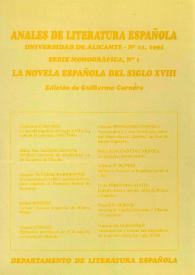 Anales de Literatura Española. Núm. 11, 1995