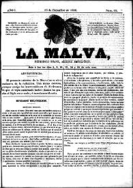 La Malva : periódico suave, aunque impolítico. Núm. 10, 15 de diciembre de 1859