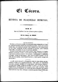 El Cócora. Núm. 3, 14 de junio de 1860