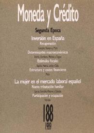 Moneda y Crédito. Núm. 188, 1989